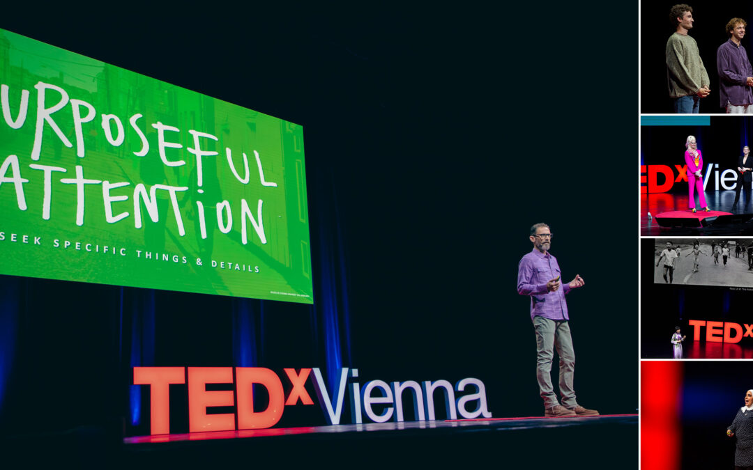 Tremendousness co-founder Bill Keaggy’s 2022 TEDxVienna talk: “How to Find Attention, Mindfulness, and Creativity in the Ordinary”